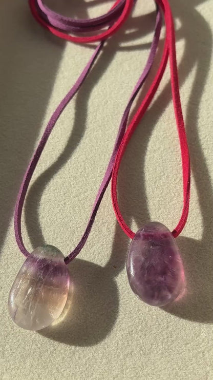 Fluorite Pebble Pendant