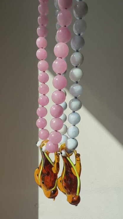 Gemstone Hopper Petal Necklace