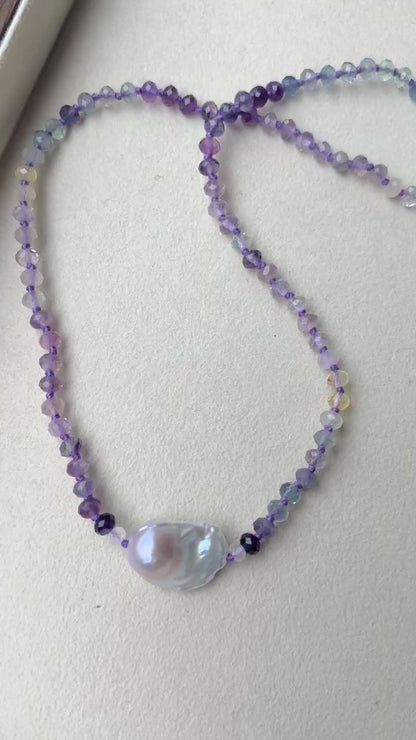 Facets Embrace Fluorite Necklace - Limited