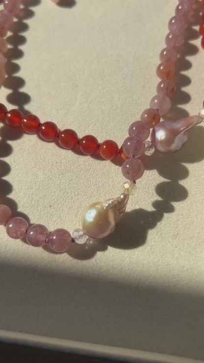 Baroque Embrace Rose Necklace