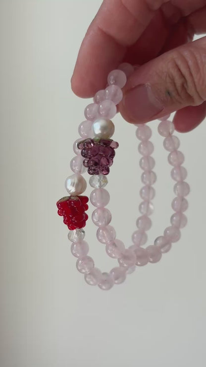 Raspberry Fruit Loops Bracelet